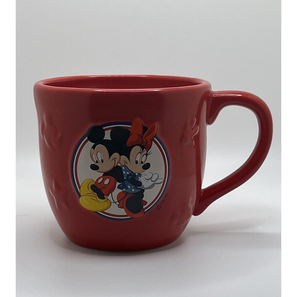 Disney Mickey Mouse Minnie Mouse 3D Red Soup Tea Coffee Mug Cup 16oz Hallmark